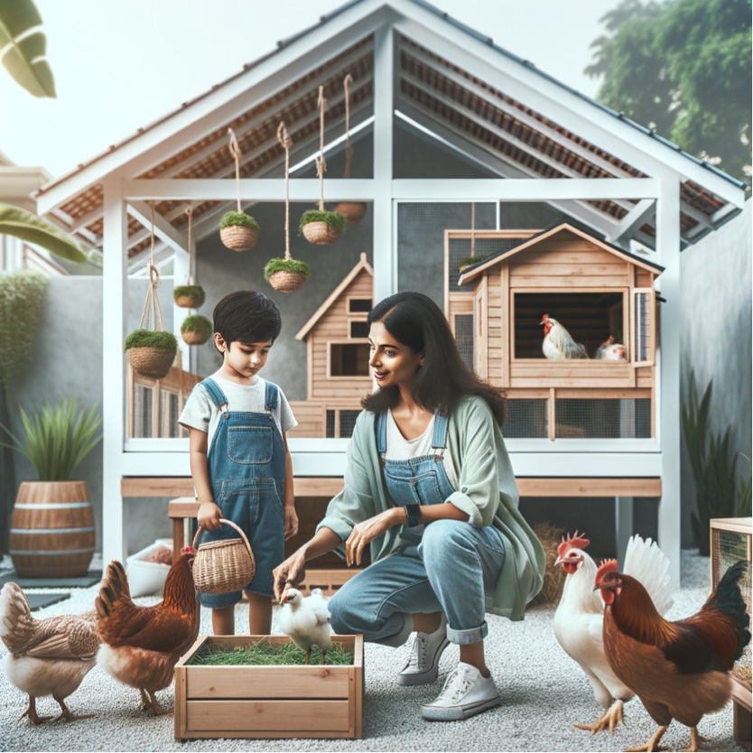 Mother and Son Chickens