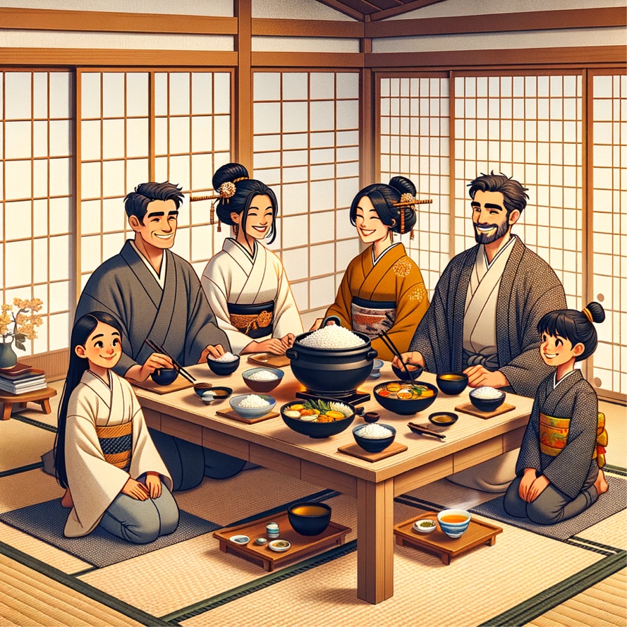 Traditional Japanese Dinner.