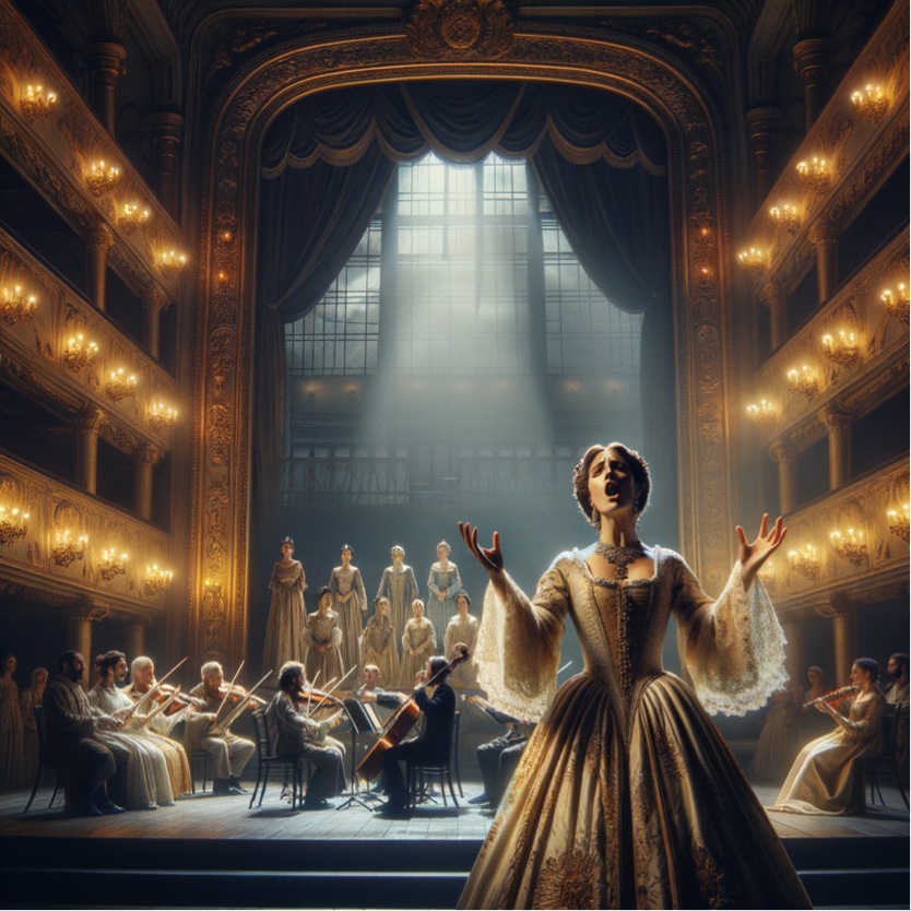 Soprano Singing her Aria