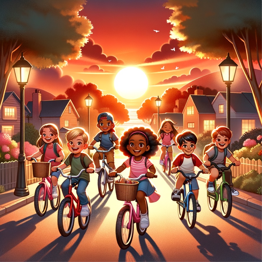 Sunset bike ride