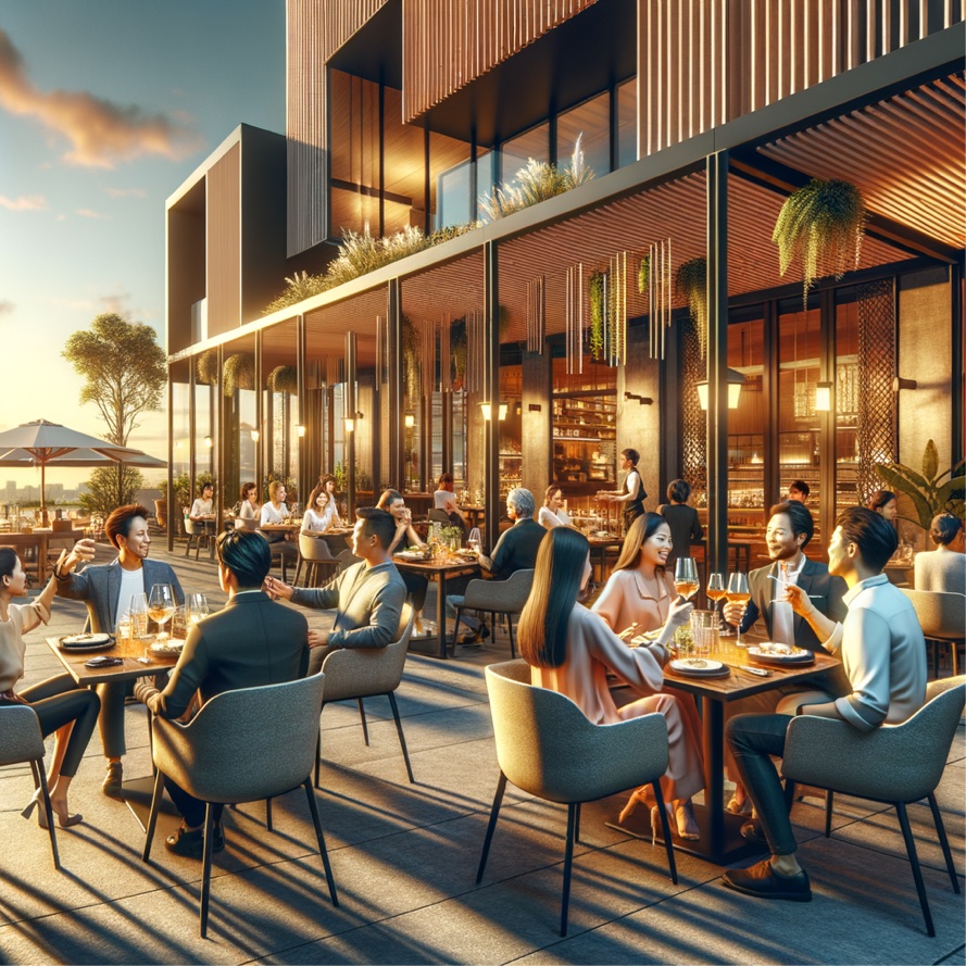 Restaurant Dining Sunset
