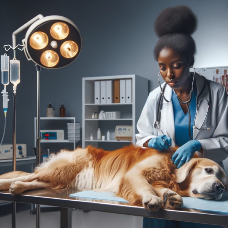 Dog at Vet