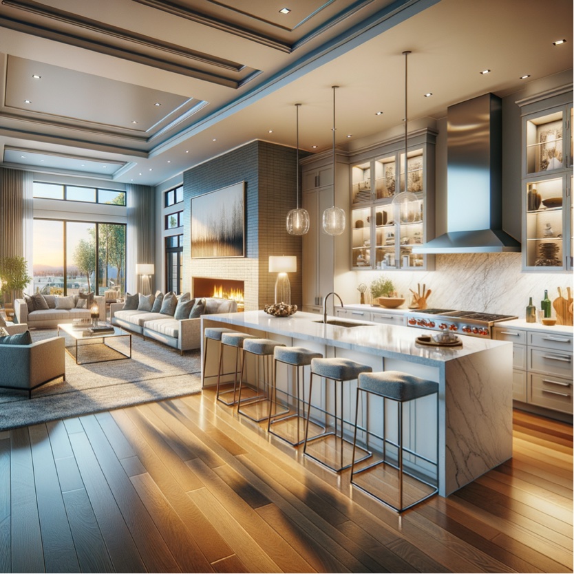 Modern Kitchen and Great Room